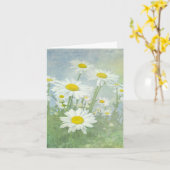 ノートカードデイジーフィールド カード (黄色い花)