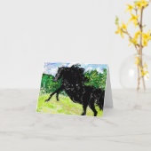 ノートカードブラックスタリオン カード (黄色い花)