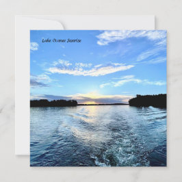 ノートカードレイクオコニーサンセット – ブルーベルベットナイト ノートカード