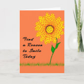 ノートカード今日の花をスマイルする理由を見つける カード (正面)