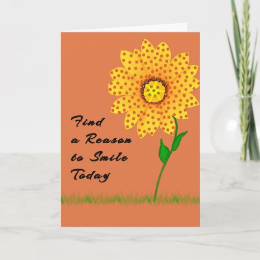 ノートカード今日の花をスマイルする理由を見つける カード (正面)