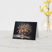 ノートカード秋の小麦の茎とムーム花束 カード (黄色い花)