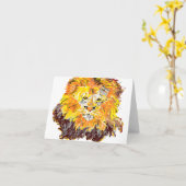 ノートカード空白の（ライオン内） カード (黄色い花)