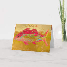 ノートカード黄金の魚 サンキューカード