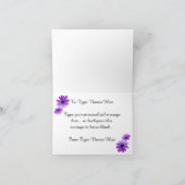 ノートカード カスタム デイジー ピンクの花 デイジーカード (内部)