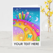 ノートカード、グリーティングカード – レトロポップ・アートのArt 60年代 カード (黄色い花)