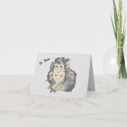 ノートカード：チンパンジーの世界 ノートカード (正面)