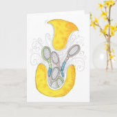 ノートカード – テニスボールサプライズ (黄色い花)