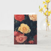 ノートカード(バラ付) カード (黄色い花)