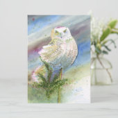 ノートカード:フクロウ サンキューカード (スタンド正面)