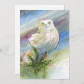 ノートカード:フクロウ サンキューカード (正面/裏面)