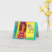 ノートカード-フリーレンジ・ヒューマン カード (黄色い花)