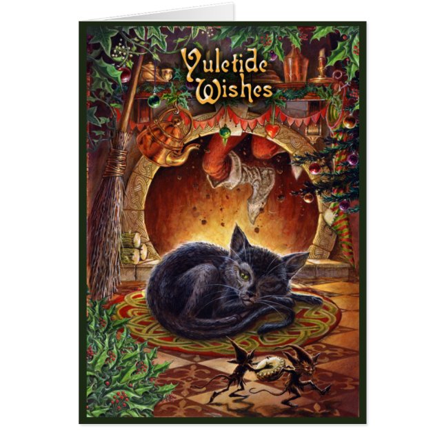 ノートカード：ユール（キリスト降誕祭）恵み (正面)