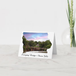 ノートカード – 揺れ橋、アイオワ秋、アイオワ