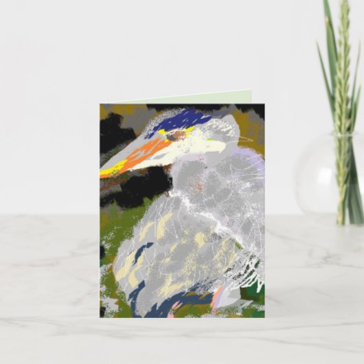 ノートカード： 素晴らし Blue Heron ノートカード (正面)