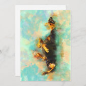 ノートカード – 転がの(犬)ドーベルマン・ピンシェル (正面/裏面)