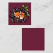 ノートカード： Blackberryキツネ ノートカード (正面/裏面)