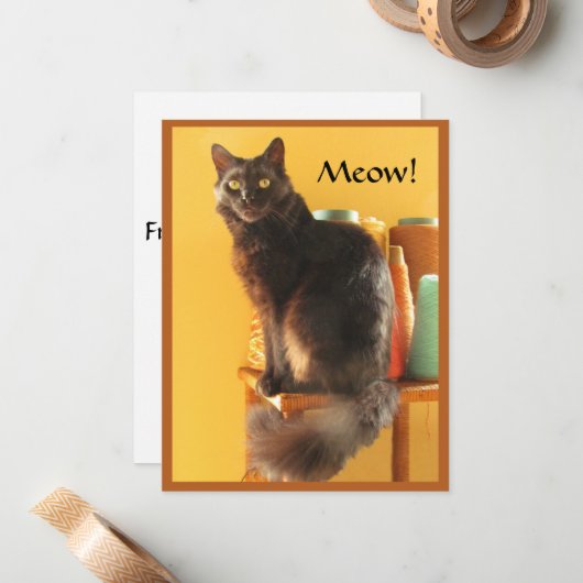 ノートカード – Crafty Cat (正面/裏面インサイチュ)