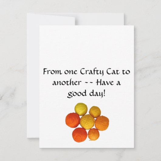 ノートカード – Crafty Cat (裏面)