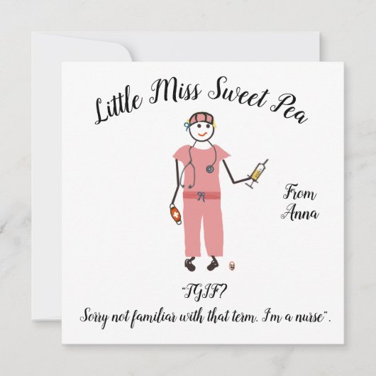 ノートカー恋しく思ド小豆 – ナース ノートカード (正面)