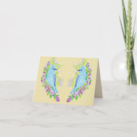 ノートカー空白のドの内側/青い鳥 カード (正面)