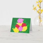 ノートカー空白のドの内部バラ カード (黄色い花)