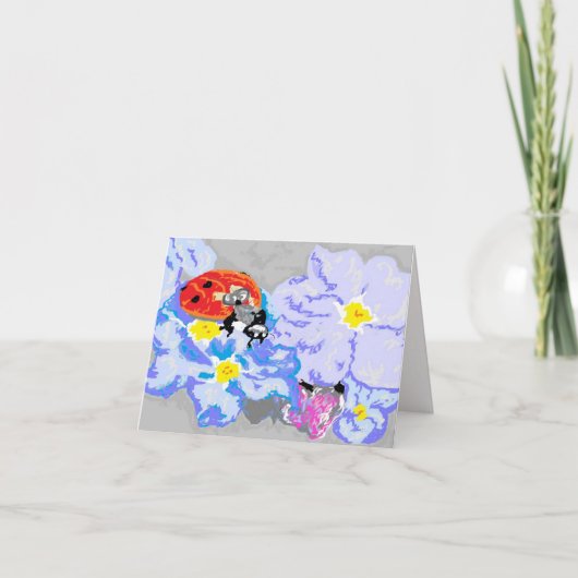 ノートカー空白のドの内部/レディーバグ カード (正面)