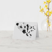 ノートカー空白のド/ダルマティア カード (黄色い花)