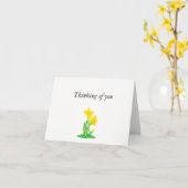 ノートカー考えド：お客様 カード (黄色い花)