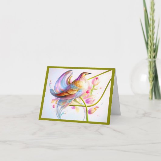 ノートカー遠くにドを飛ばす サンキューカード (正面)