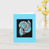 ノートカ空白のード（カタツムリ） カード (黄色い花)