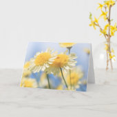 ノートカ空白のード – サンライトイエローマーガライトデイジー カード (黄色い花)