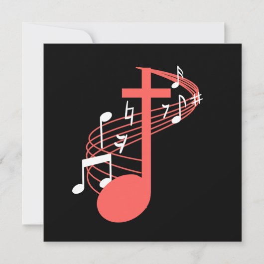 ノートクロスクレフ、 音符記号教会コーラス合唱曲コーラスG 招待状 (正面)