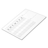 ノートシンプルデスクのメモ帳を使用した月次カレンダー ノートパッド (アングル)