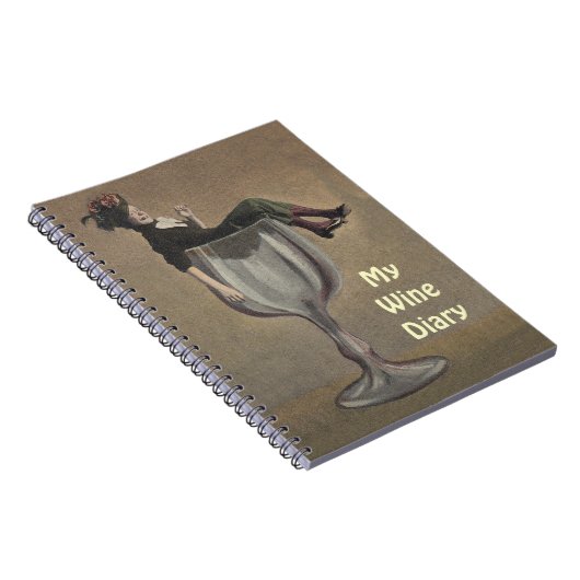 ノートジャーナルワインのレシピの本のアンティークのおもしろい ノートブック (右側)