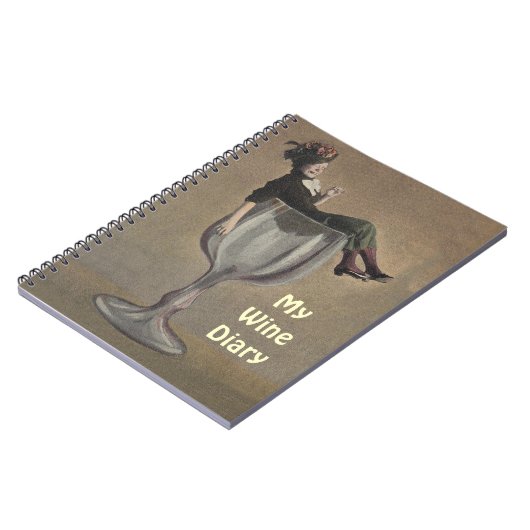 ノートジャーナルワインのレシピの本のアンティークのおもしろい ノートブック (左側)