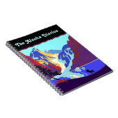 ノートジャーナルヴィンテージのアラスカ旅行日記のアメリカヘラジカ ノートブック (右側)