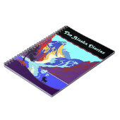 ノートジャーナルヴィンテージのアラスカ旅行日記のアメリカヘラジカ ノートブック (左側)