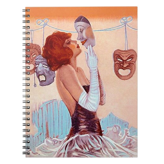 ノートジャーナル喜劇の悲劇は戯曲日記を覆います ノートブック (正面)