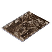 ノートジャーナル系図学の墓地のイチイ材の石 ノートブック (左側)