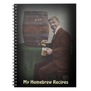ノートジャーナルHomebrewのレシピの本のアンティークのおもしろい ノートブック