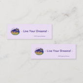 ノートダム横ブックマーク（バルク） – 夢 スキニー名刺 (正面/裏面)