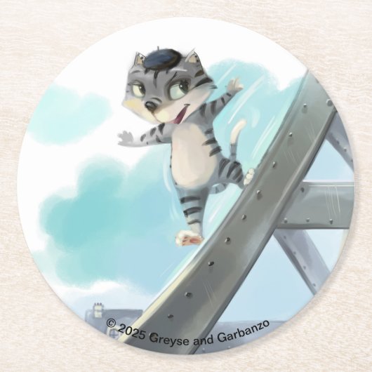 ノートデイムラウンド紙コースター（6セット） ラウンドペーパーコースター (正面)