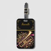 ノートトランペット鮮やかスパーク ラゲッジタグ (正面縦)