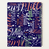 ノートハートと星空 プランナー手帳 (裏面)