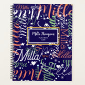 ノートハートと星空 プランナー手帳 (正面)