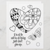 ノートバック付きのハートカラーリングページはok (正面/裏面)