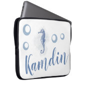 ノートパソコパーソナライズされたンケースのシーホース海ビーチ ラップトップスリーブ (正面右)