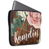 ノートパソコパーソナライズされたンケース幾何学的ガーデンバラバー ラップトップスリーブ (正面右)