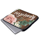 ノートパソコパーソナライズされたンケース幾何学的ガーデンバラバー ラップトップスリーブ (正面下部)